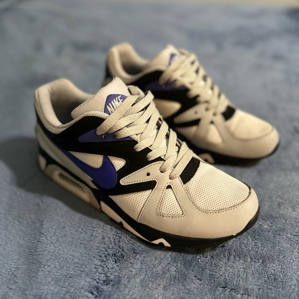 Nike Air max Air Structure triax 91 White and Black Sneakers with Blue Accents